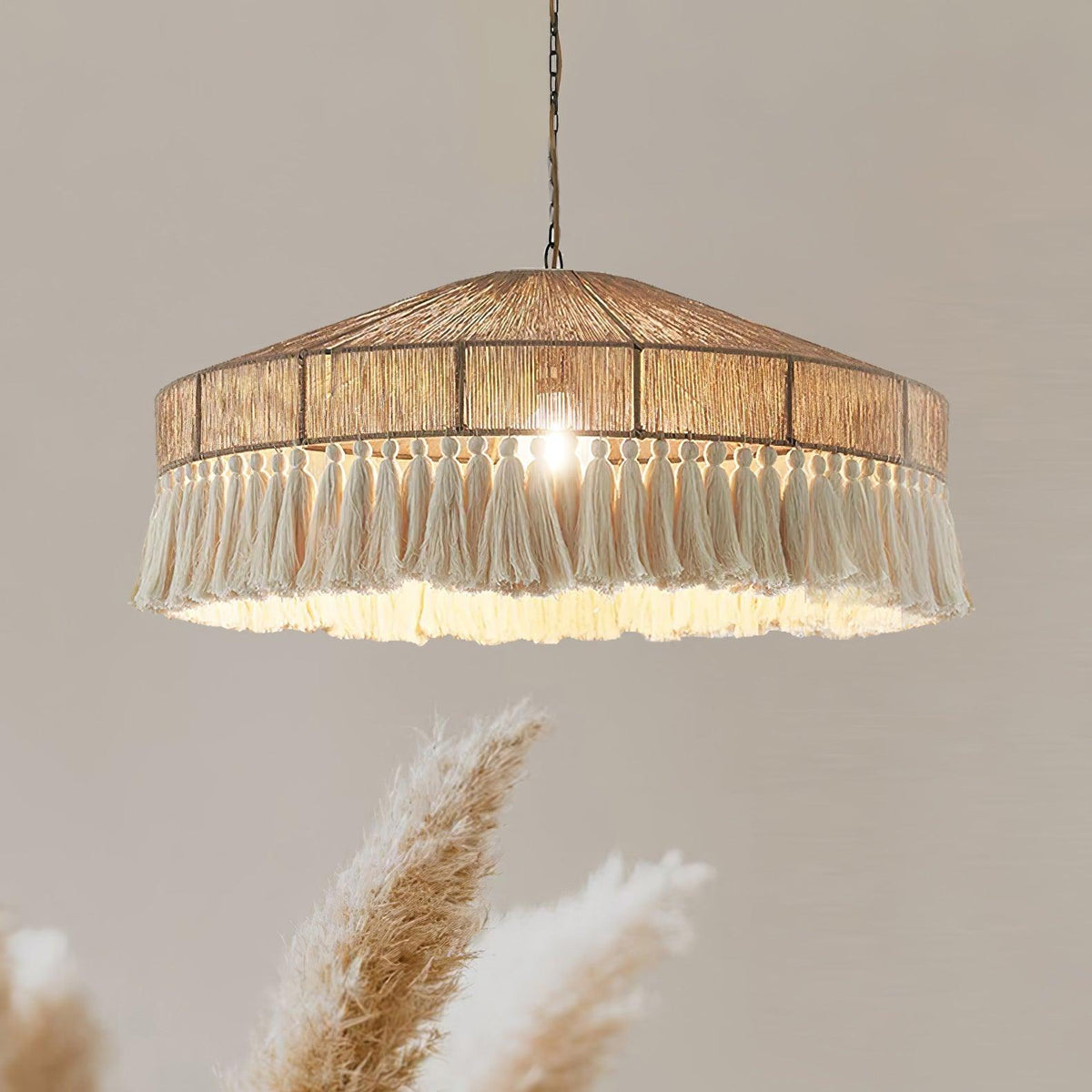 Ohev hanglamp van hemp-roep