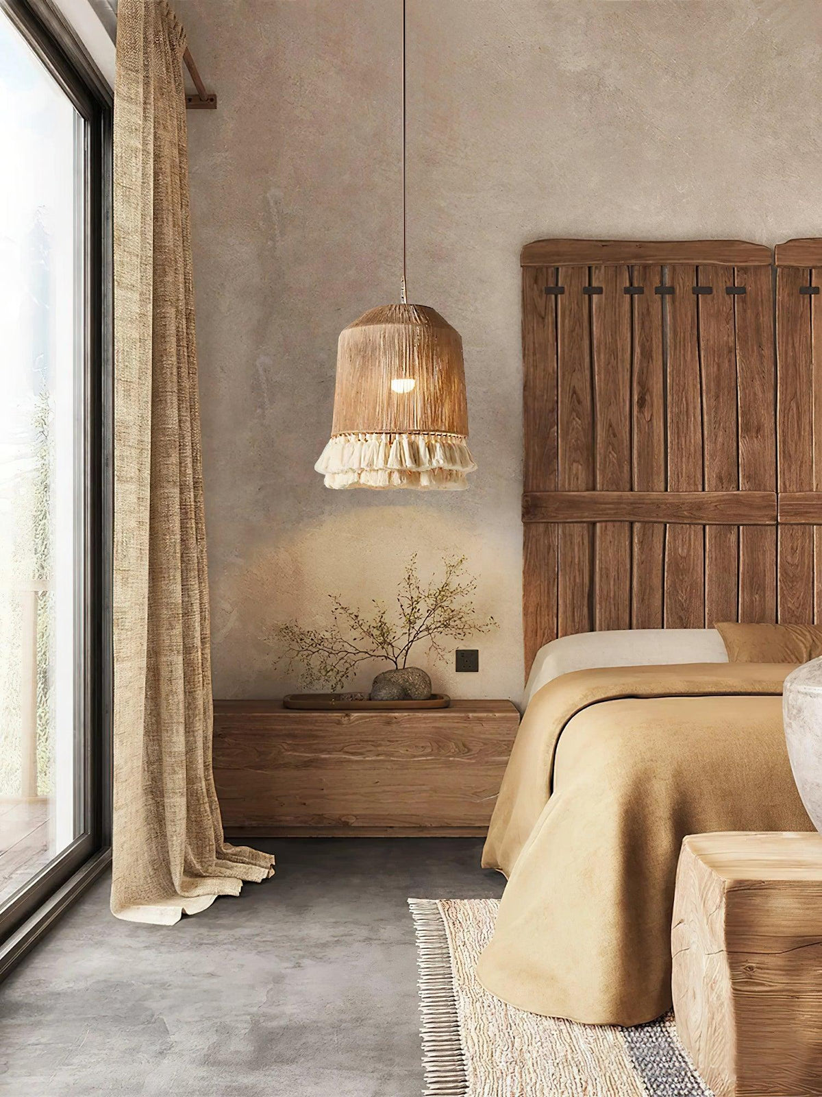Serenenne hanglamp katoenen tasselletjes voor woonkamer