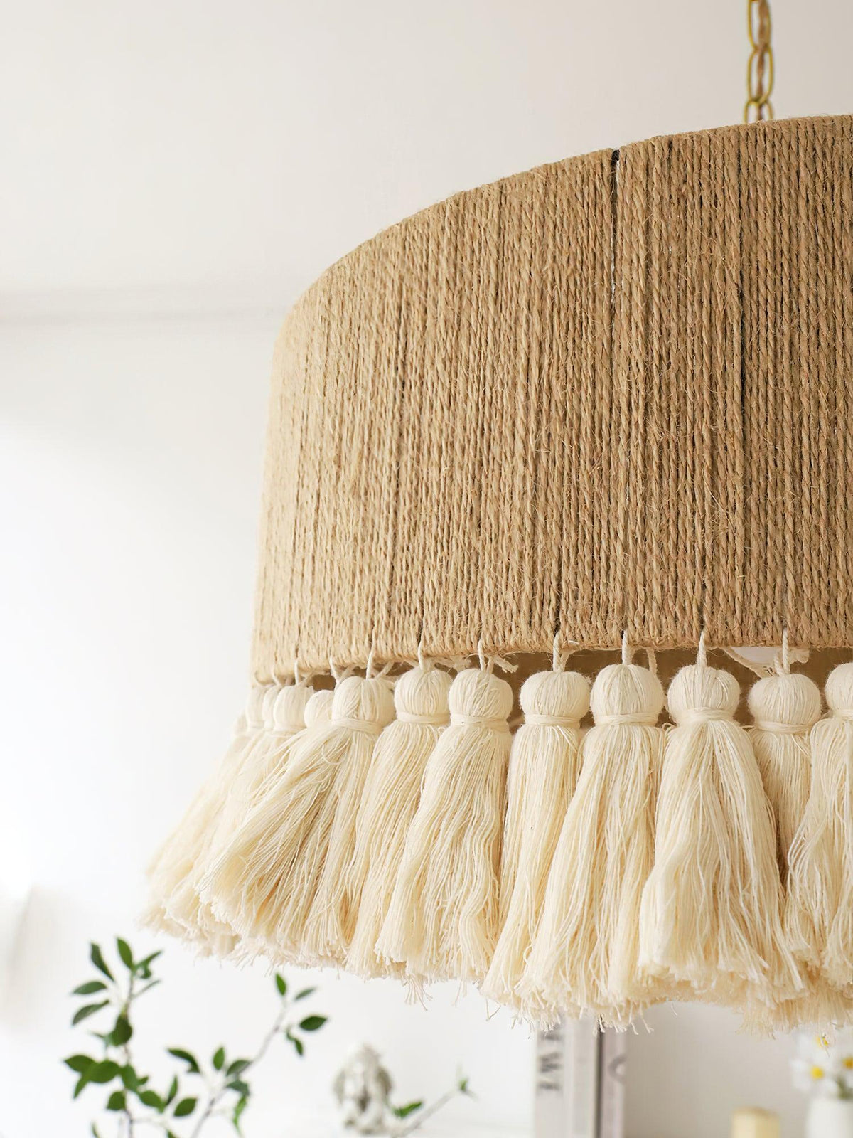 Serenenne hanglamp katoenen tasselletjes voor woonkamer