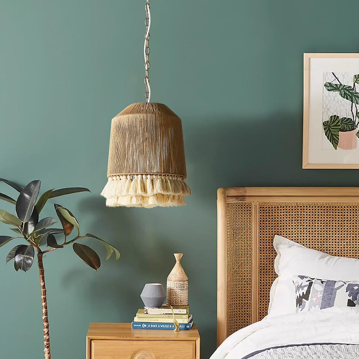 Serenenne hanglamp katoenen tasselletjes voor woonkamer