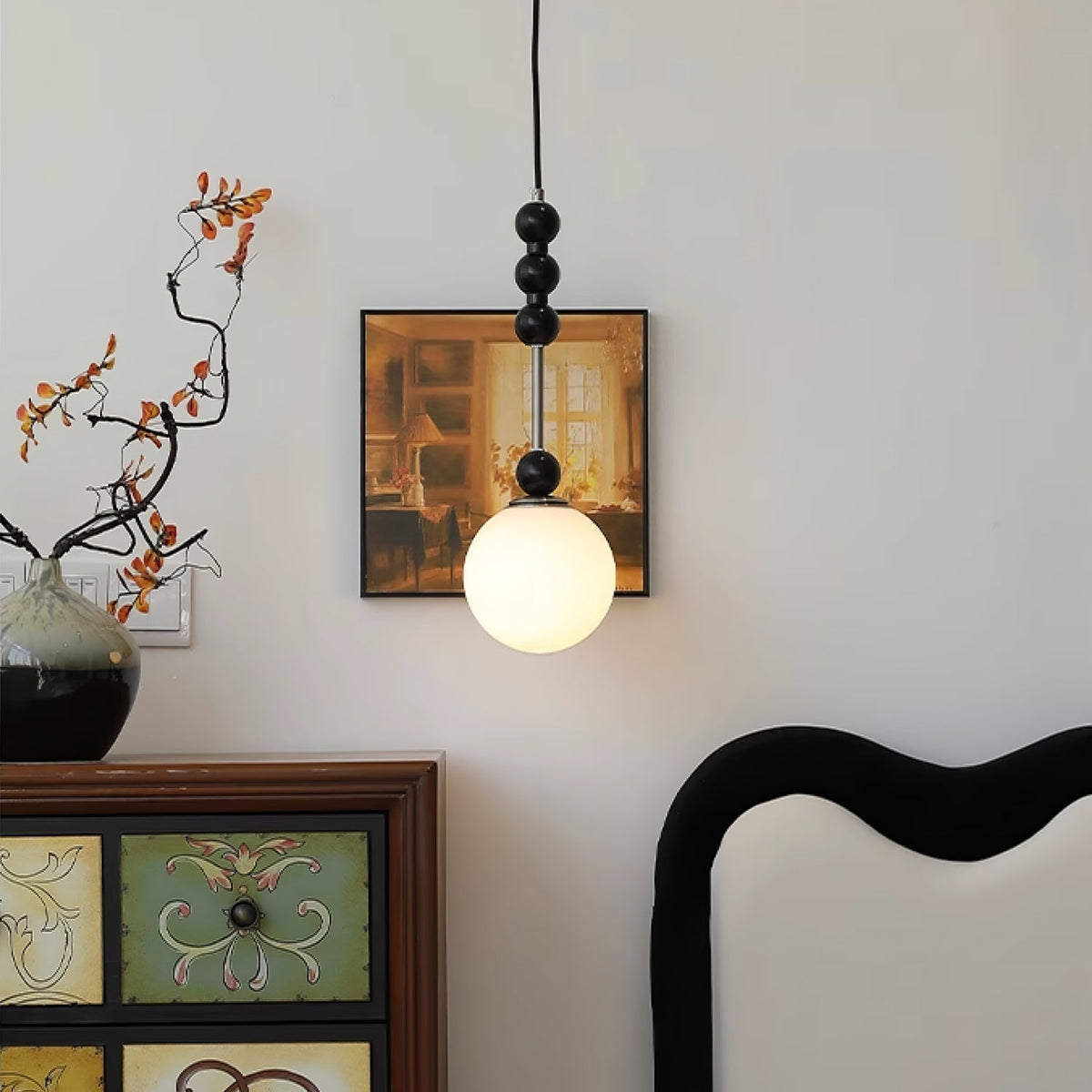 Miraleth Minimalistische hanglamp van walnoot