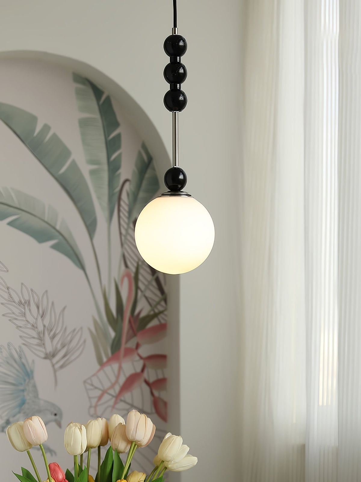 Miraleth Minimalistische hanglamp van walnoot