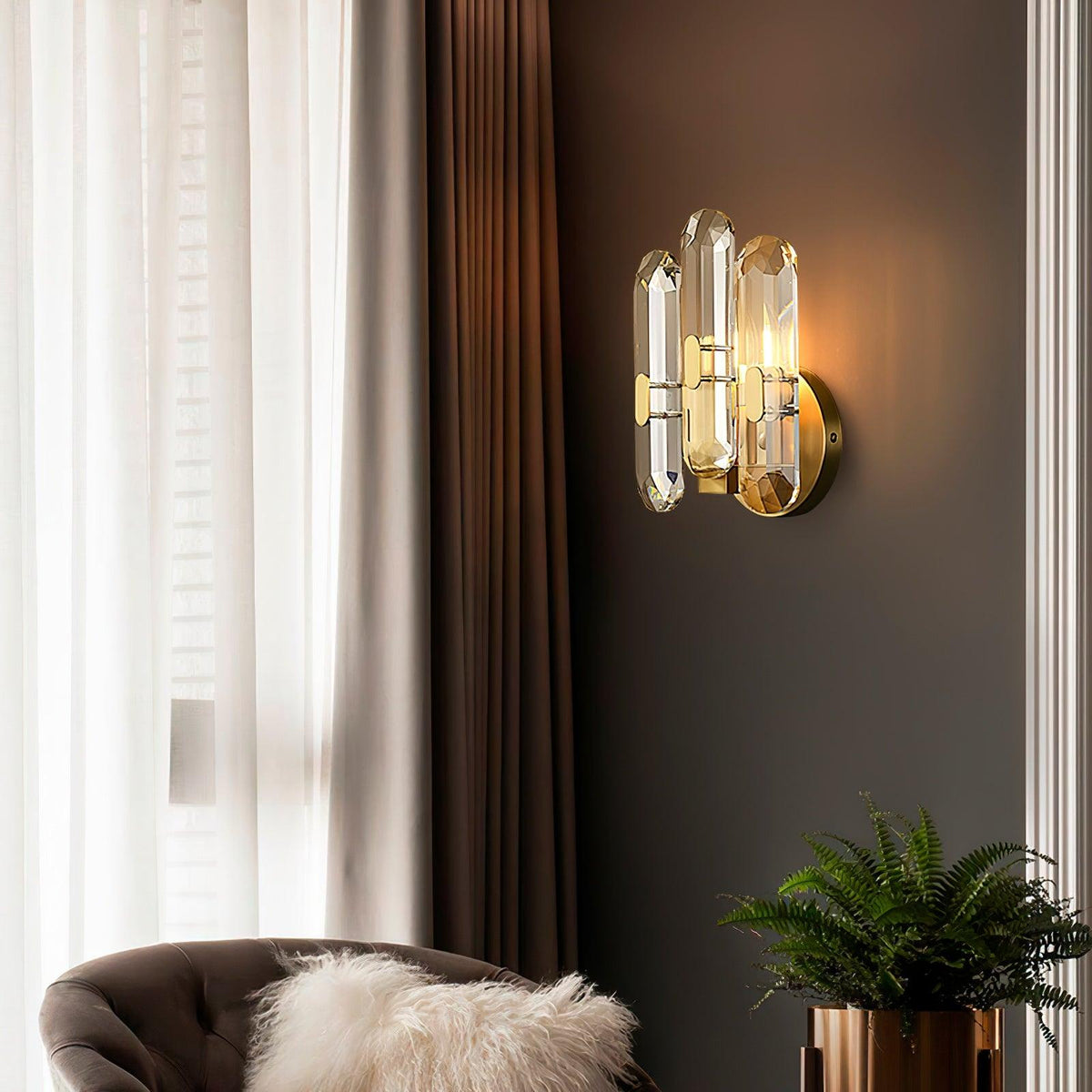 Gevon Postmodern Luxe Kristallen wandlamp