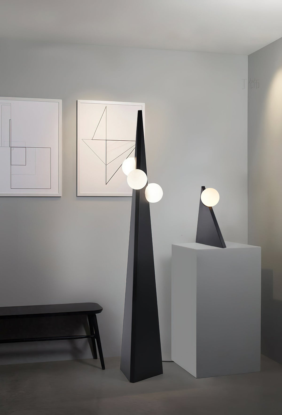 Veleette vloerlamp