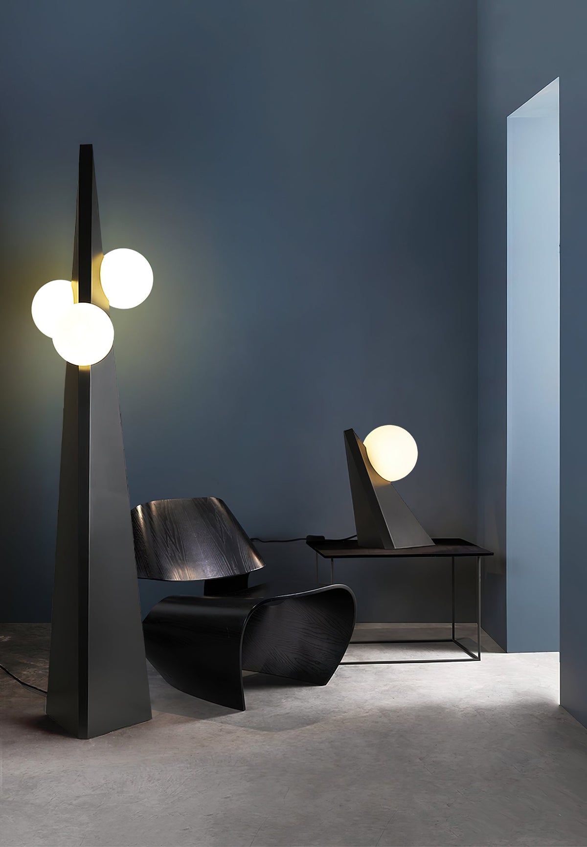 Veleette vloerlamp