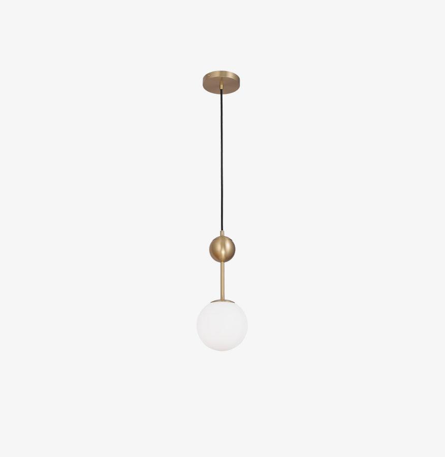Fird hanglamp van messing en glas