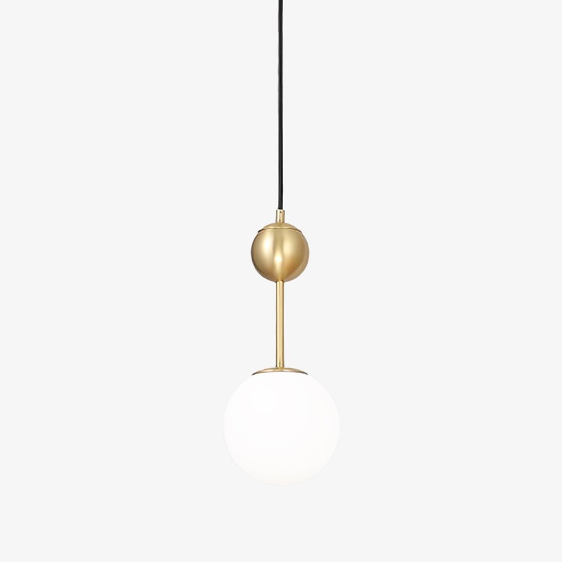Fird hanglamp van messing en glas