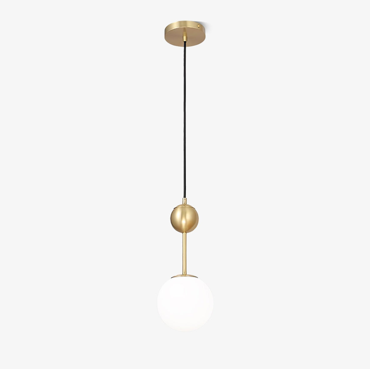 Fird hanglamp van messing en glas