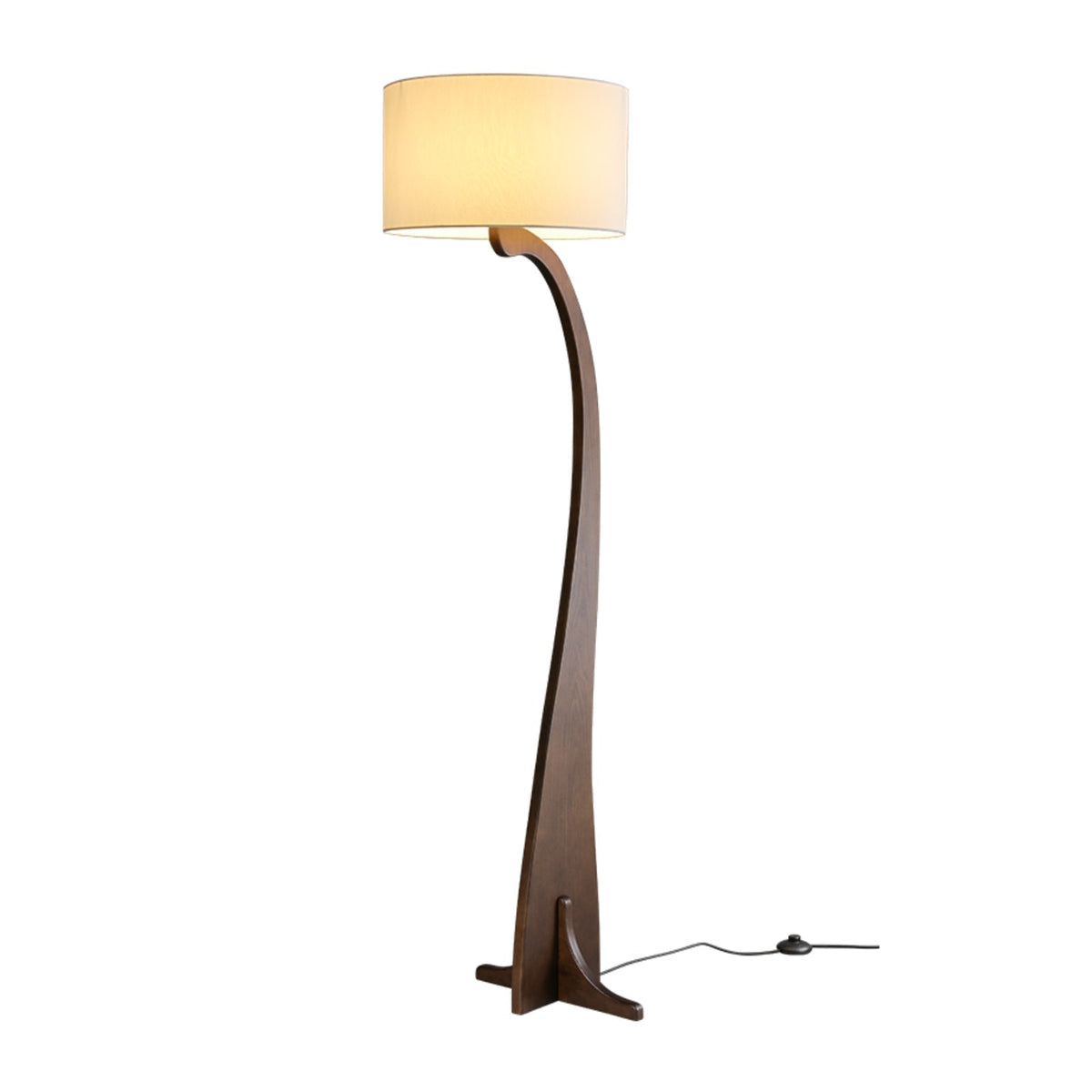 Viraineria vloerlamp met Noorse houten boog