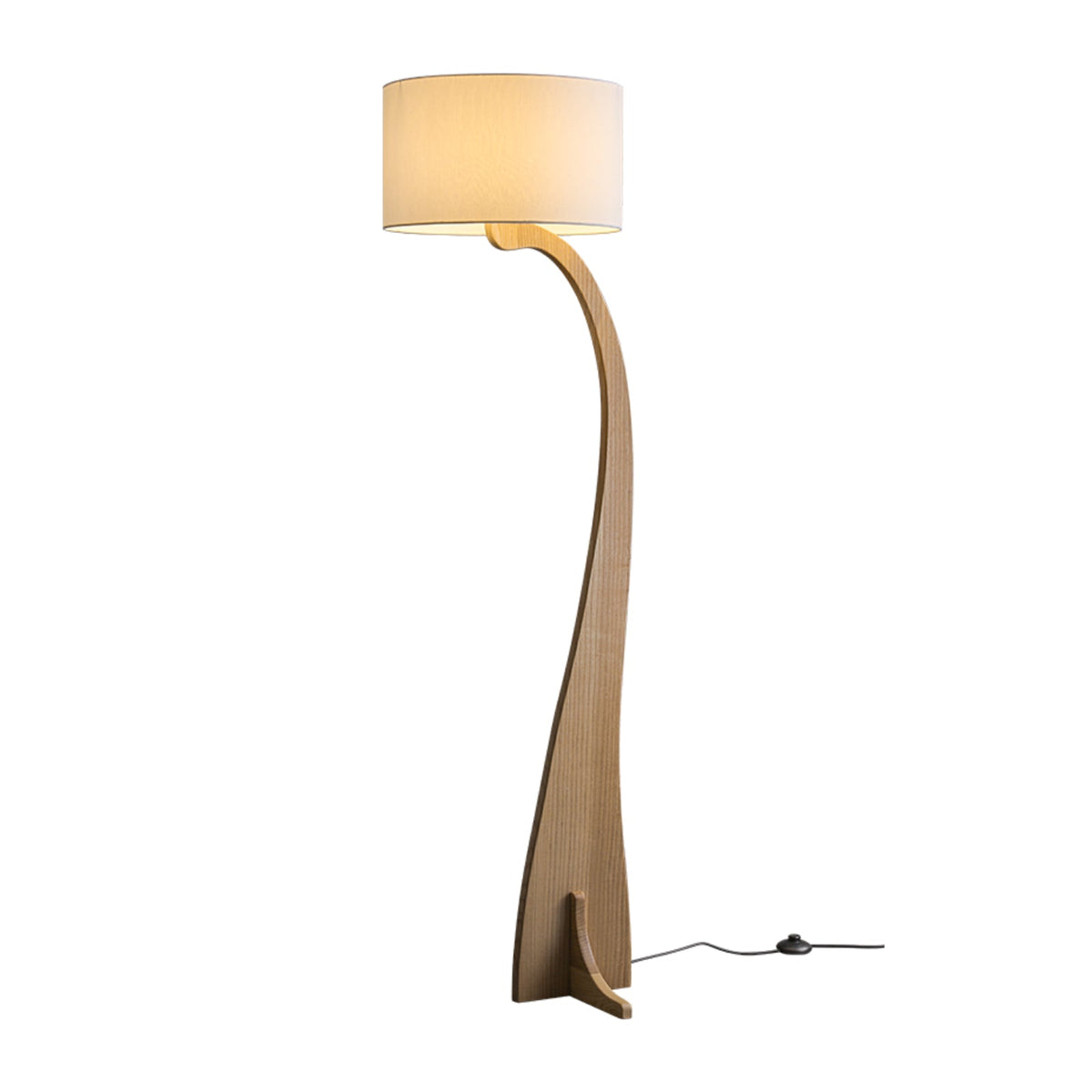 Viraineria vloerlamp met Noorse houten boog