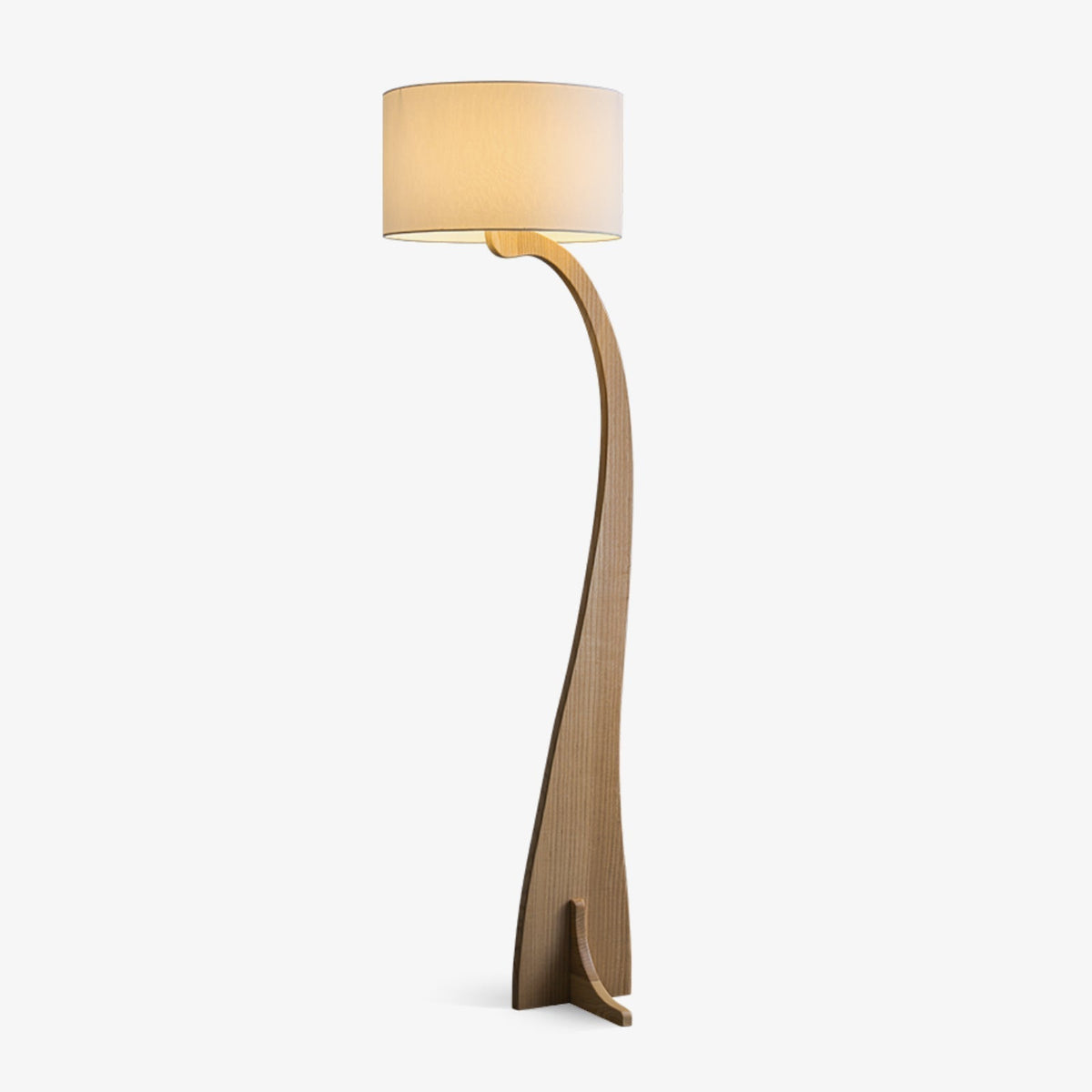 Viraineria vloerlamp met Noorse houten boog