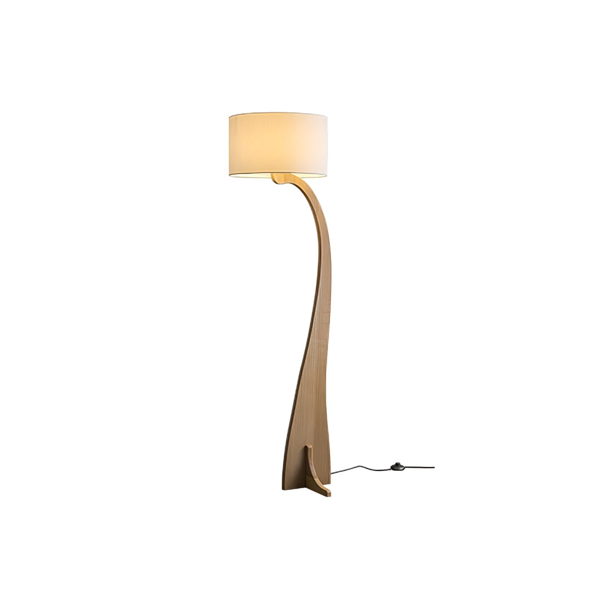 Viraineria vloerlamp met Noorse houten boog