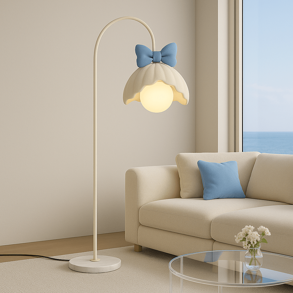 Bow Trim Bloemblaadje-Lampenkap vloerlamp