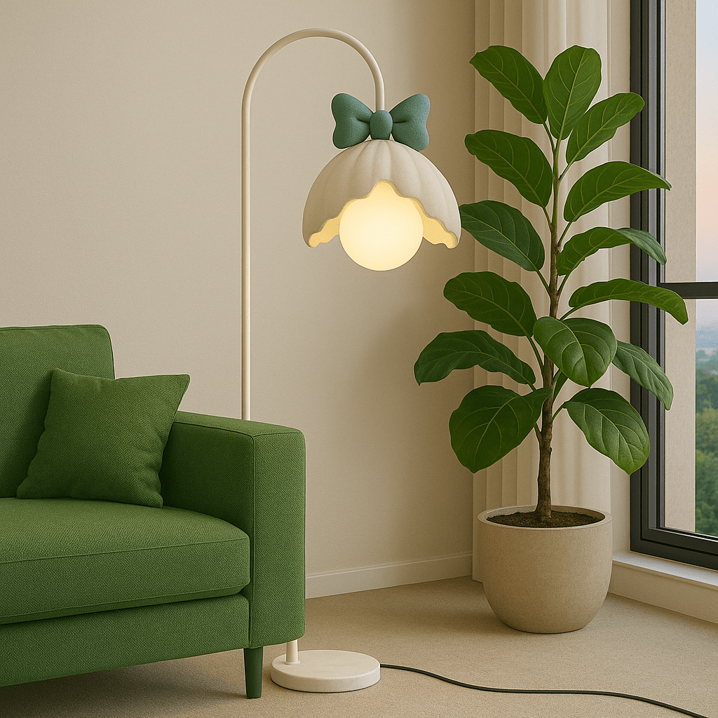 Bow Trim Bloemblaadje-Lampenkap vloerlamp