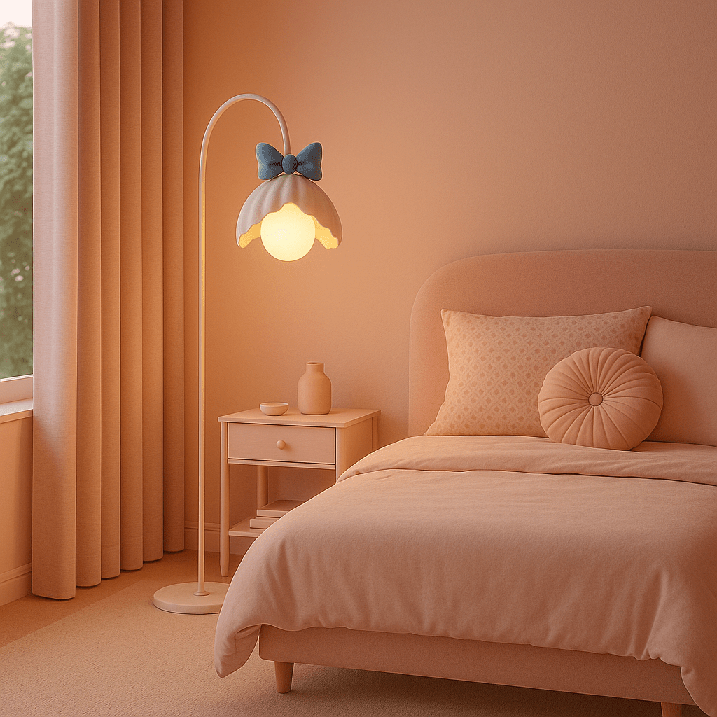 Bow Trim Bloemblaadje-Lampenkap vloerlamp