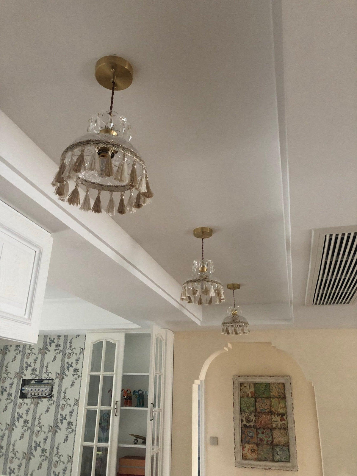 Devel messing glazen luxe hanglamp