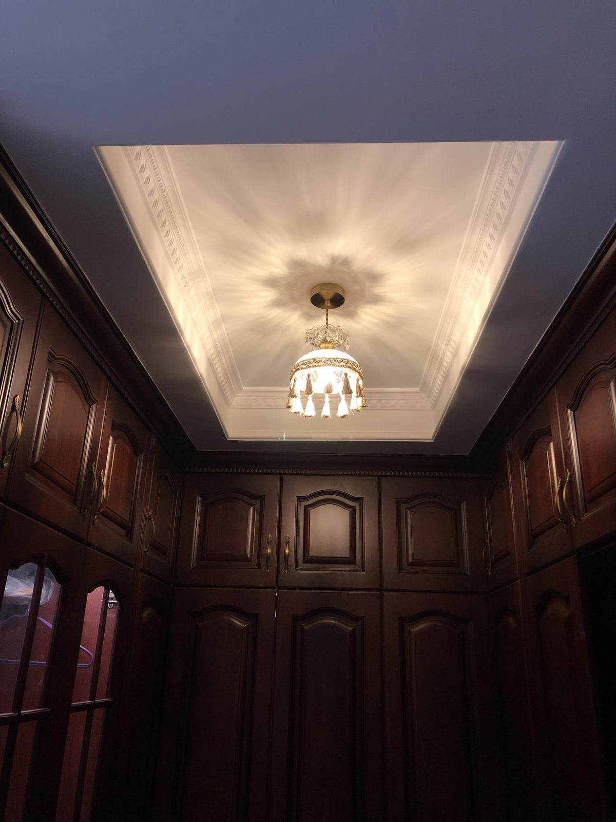 Devel messing glazen luxe hanglamp