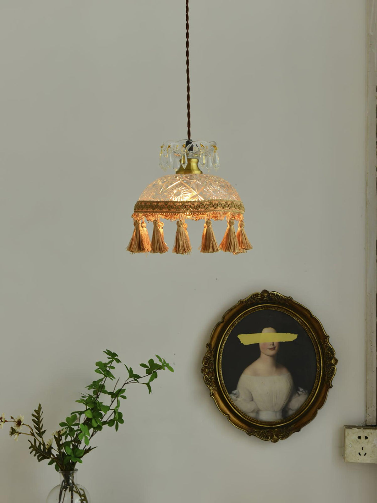 Devel messing glazen luxe hanglamp