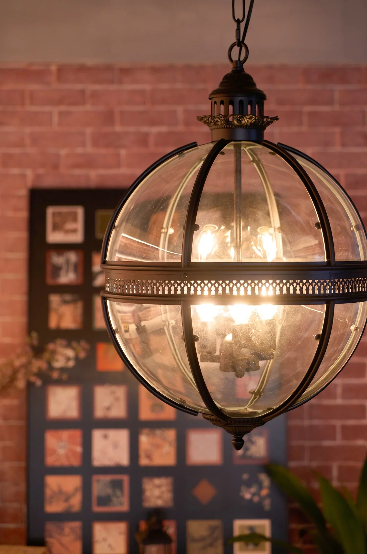 Alessio Vintage Glas Metaal Zwart Hanglampen Eetkamer Slaapkamer