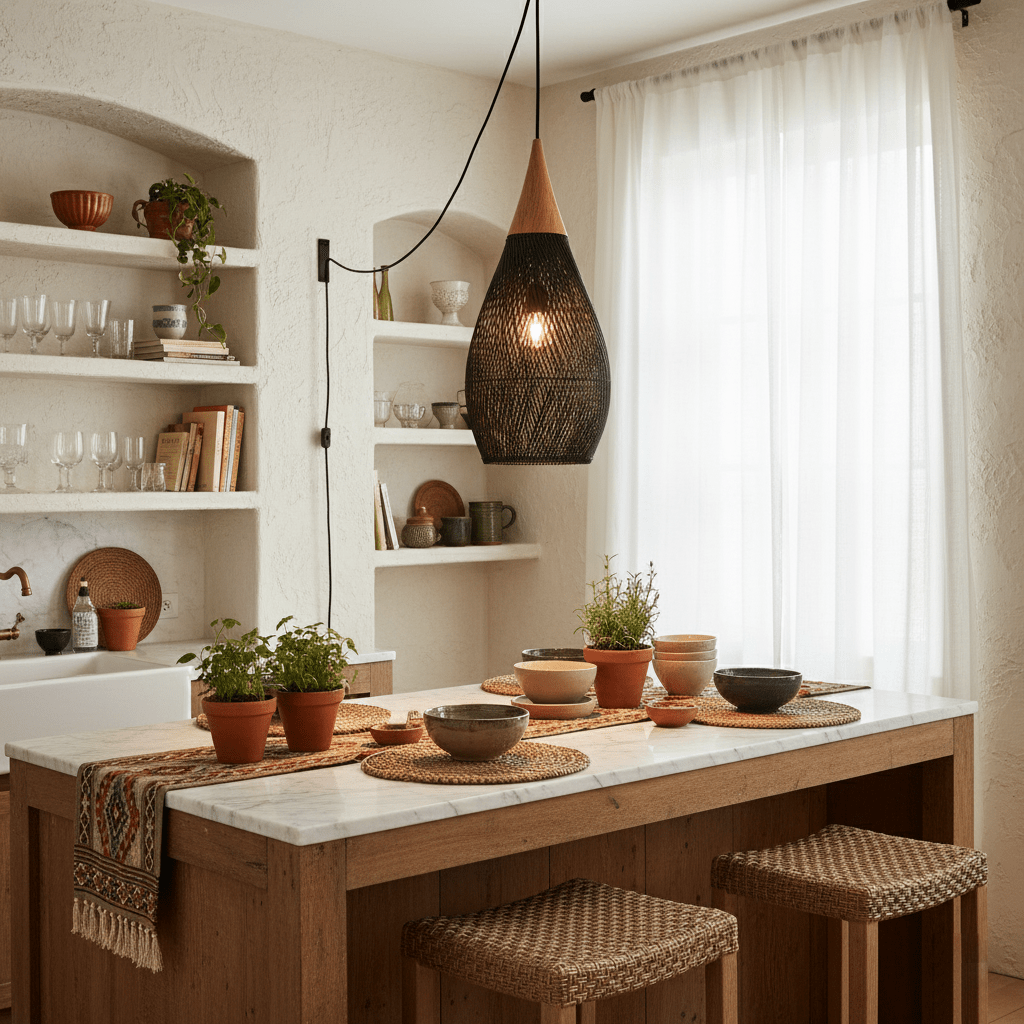 Braided Rotan hanglamp