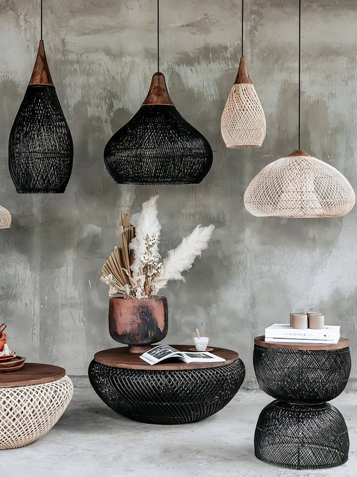 Canirora Hanglamp Rotan Decoratief snoer Geweven