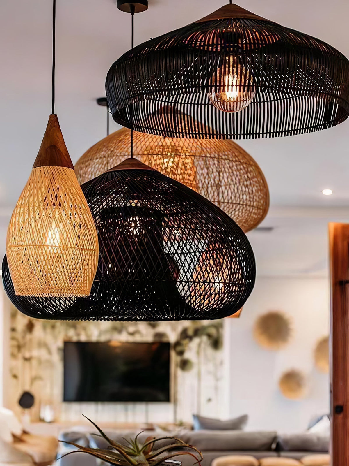 Braided Rotan hanglamp