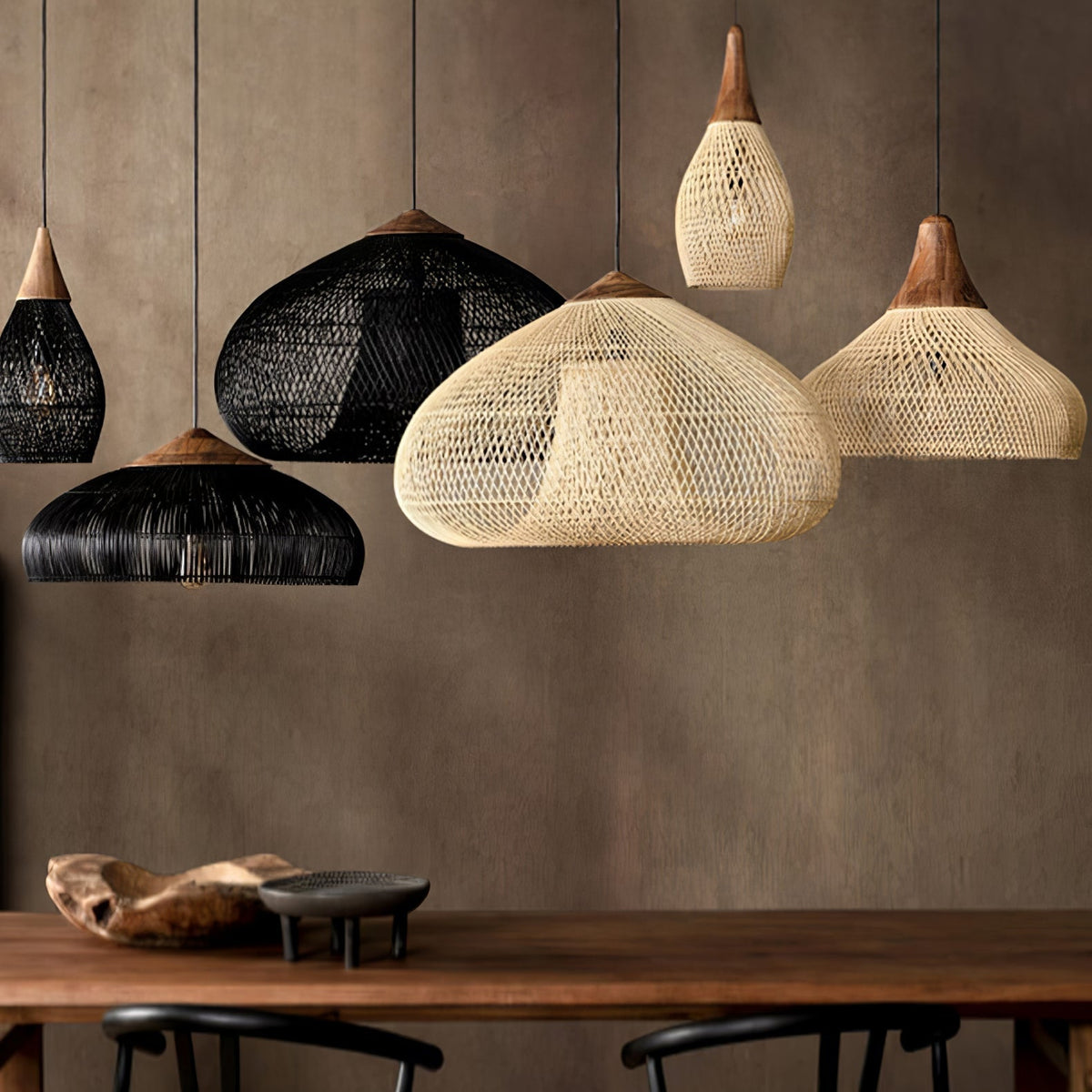 Canirora Hanglamp Rotan Decoratief snoer Geweven