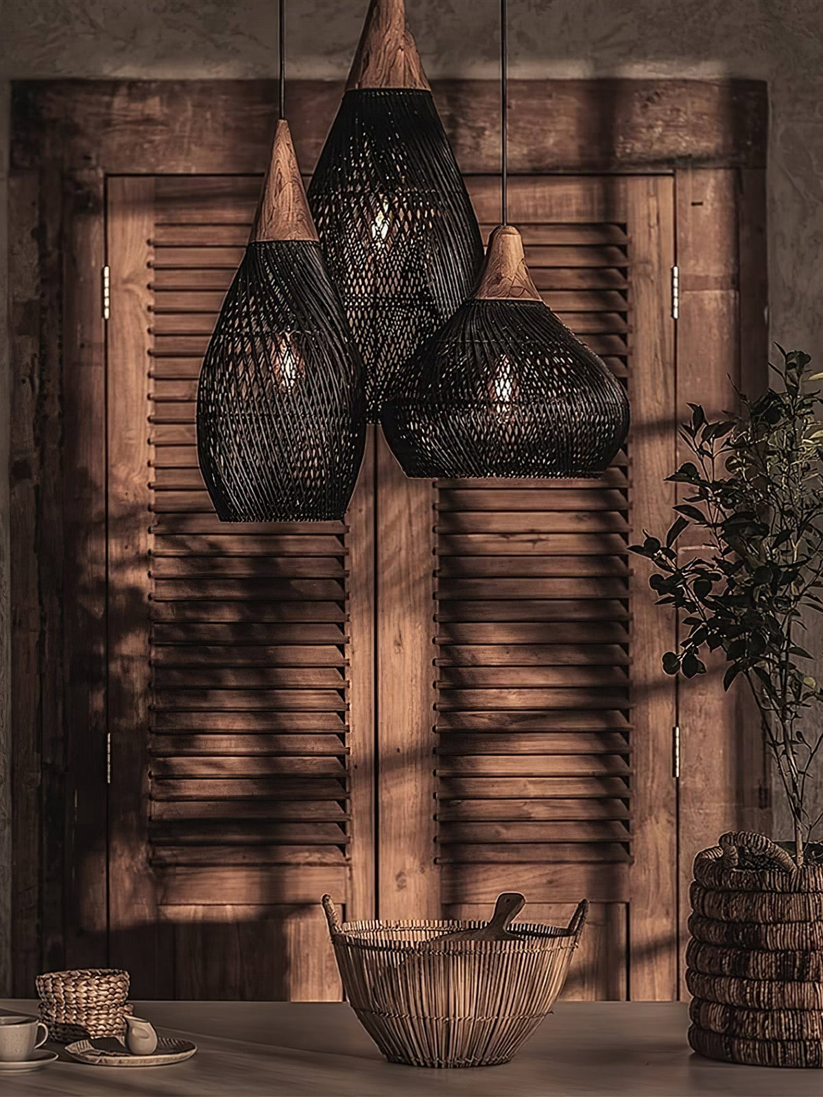 Braided Rotan hanglamp
