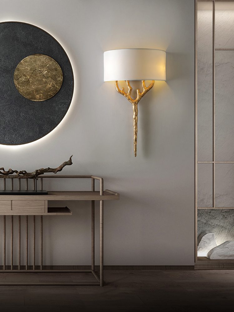 Ceryndir Antler messing wandlamp