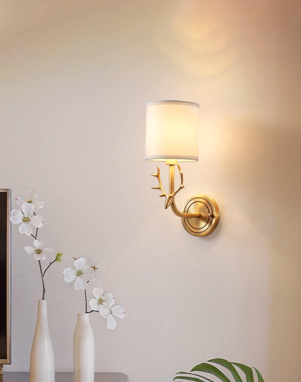 Auriviella elegantie Hertenhoofd wandlamp van messing