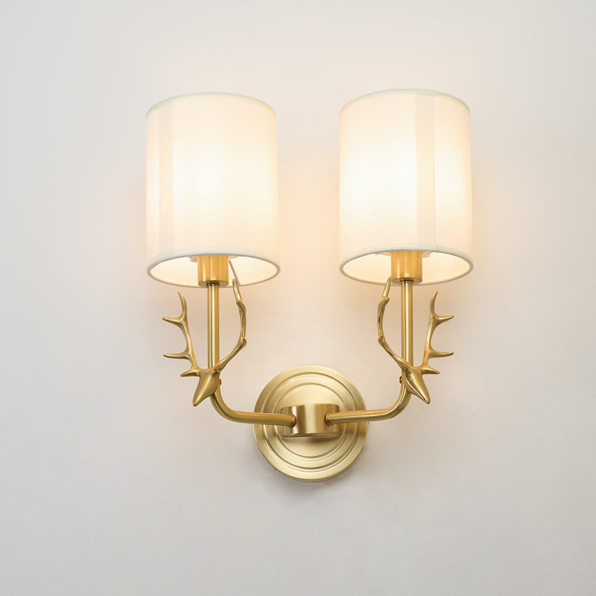 Auriviella elegantie Hertenhoofd wandlamp van messing