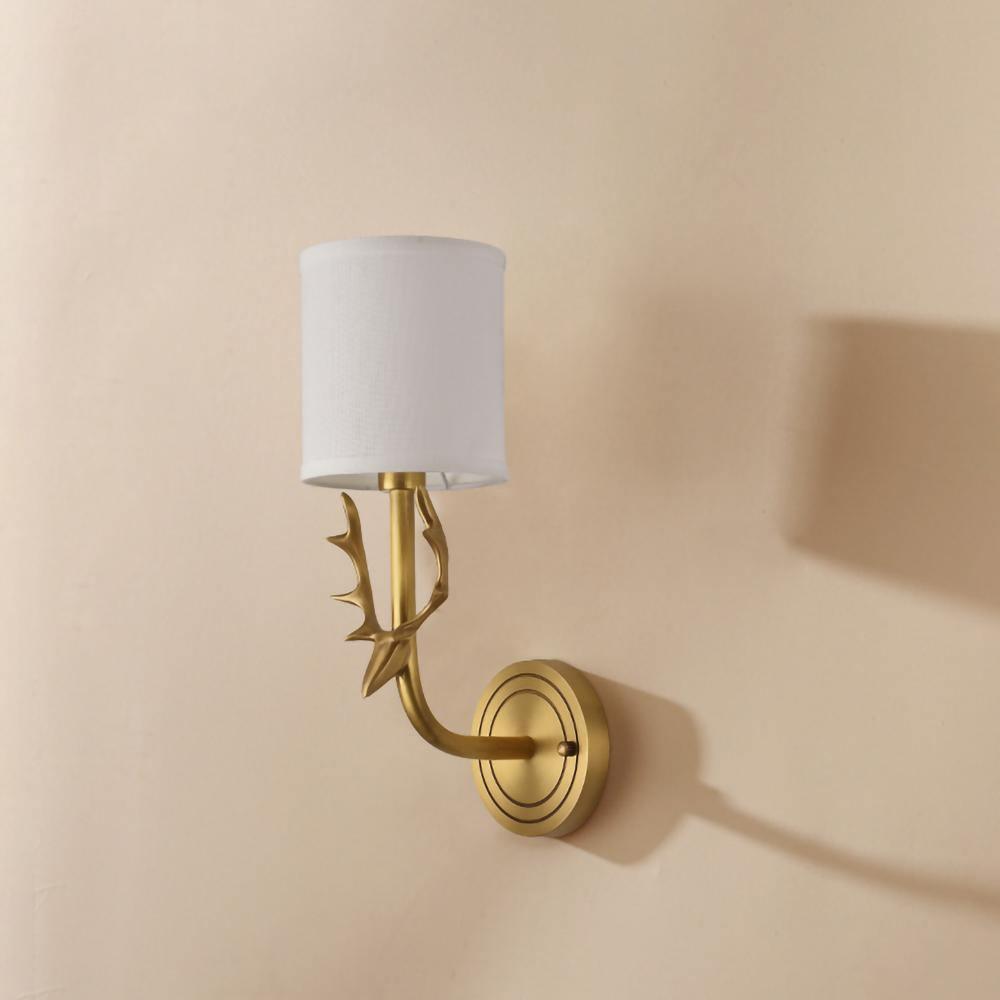 Auriviella elegantie Hertenhoofd wandlamp van messing