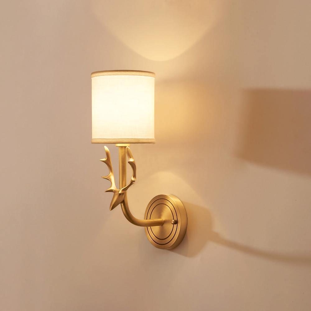 Auriviella elegantie Hertenhoofd wandlamp van messing