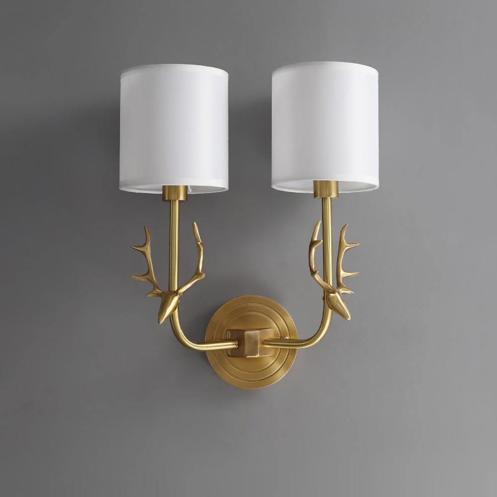 Auriviella elegantie Hertenhoofd wandlamp van messing