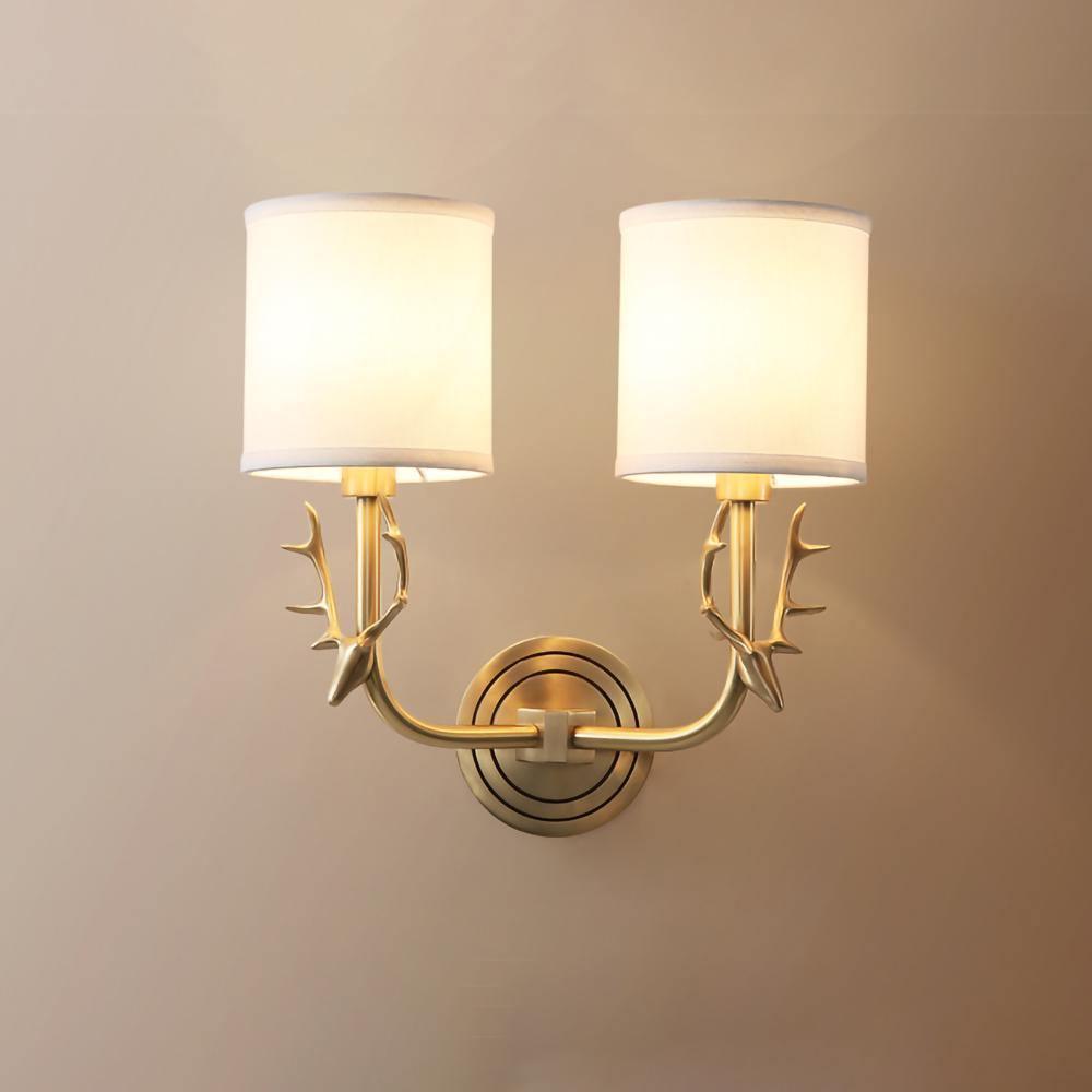 Auriviella elegantie Hertenhoofd wandlamp van messing