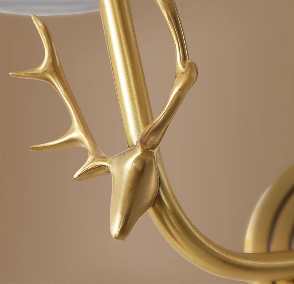 Auriviella elegantie Hertenhoofd wandlamp van messing