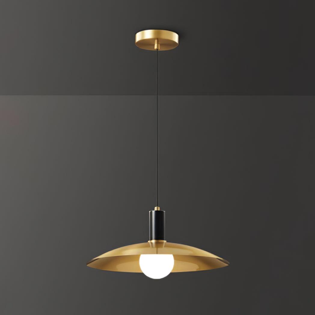 Thalora hanglamp van messing en glas
