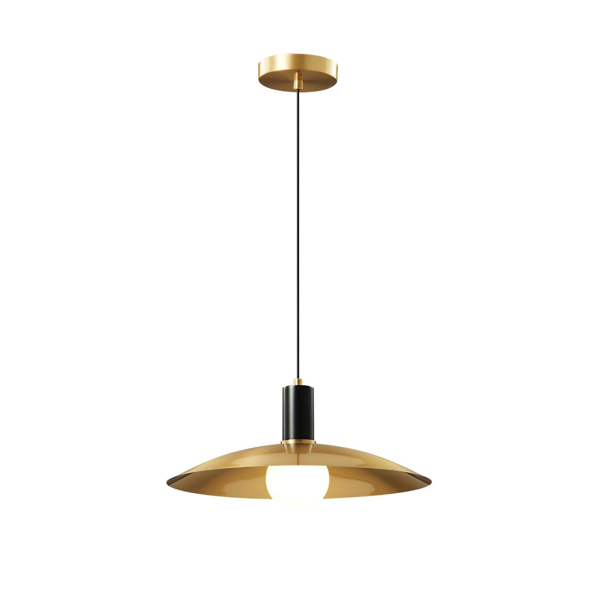 Thalora hanglamp van messing en glas