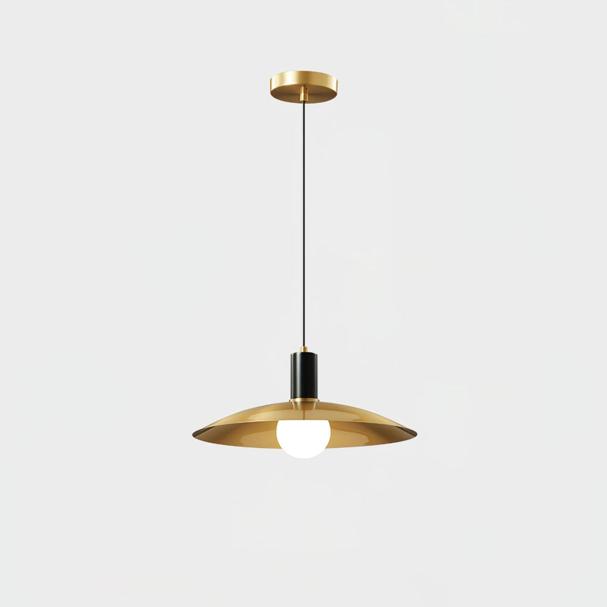 Thalora hanglamp van messing en glas