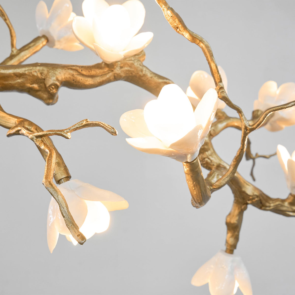 Solenira Kroonluchter messing Flower Branch Natural