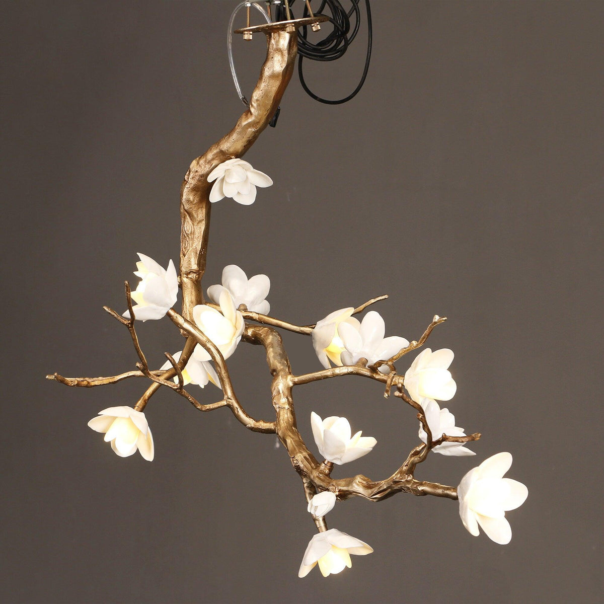 Solenira Kroonluchter messing Flower Branch Natural