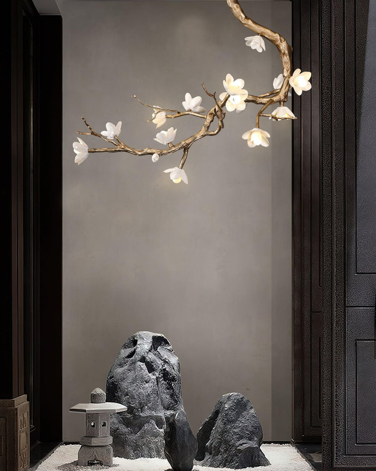 Solenira Kroonluchter messing Flower Branch Natural