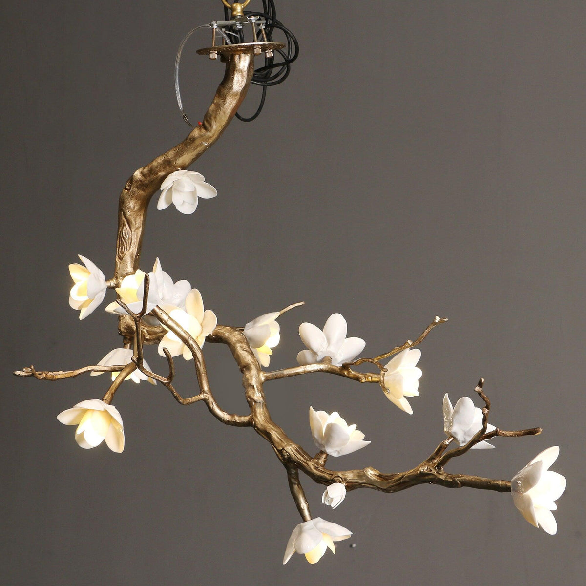 Solenira Kroonluchter messing Flower Branch Natural
