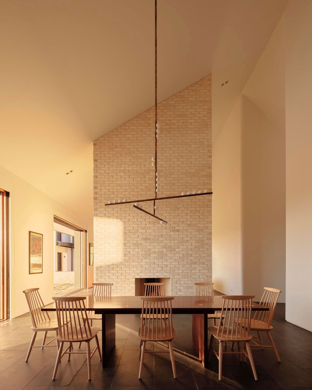 Bara Geometrische messing Lineaire hanglamp Kroonluchter
