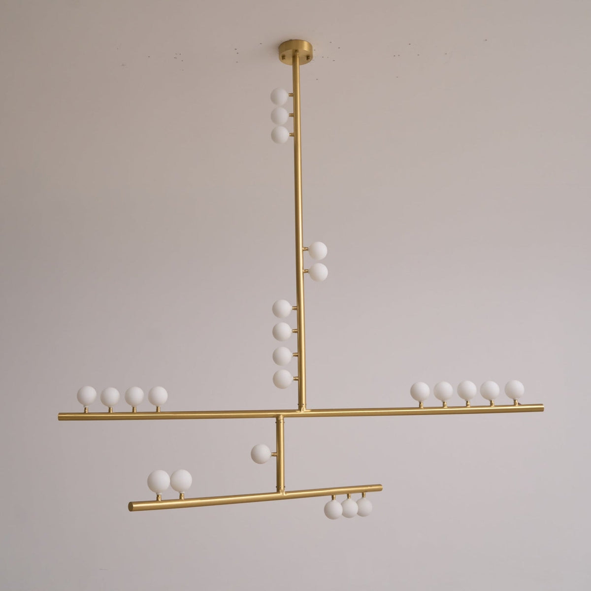Bara Geometrische messing Lineaire hanglamp Kroonluchter