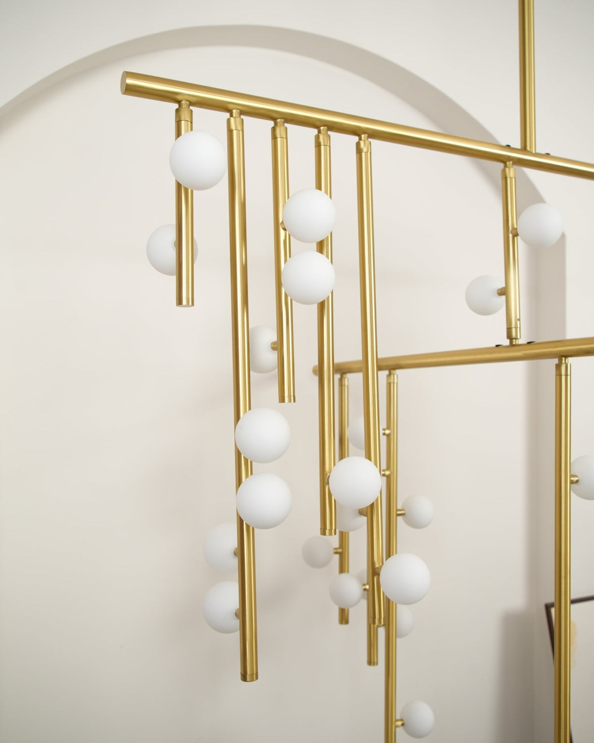 Bara Geometrische messing Lineaire hanglamp Kroonluchter