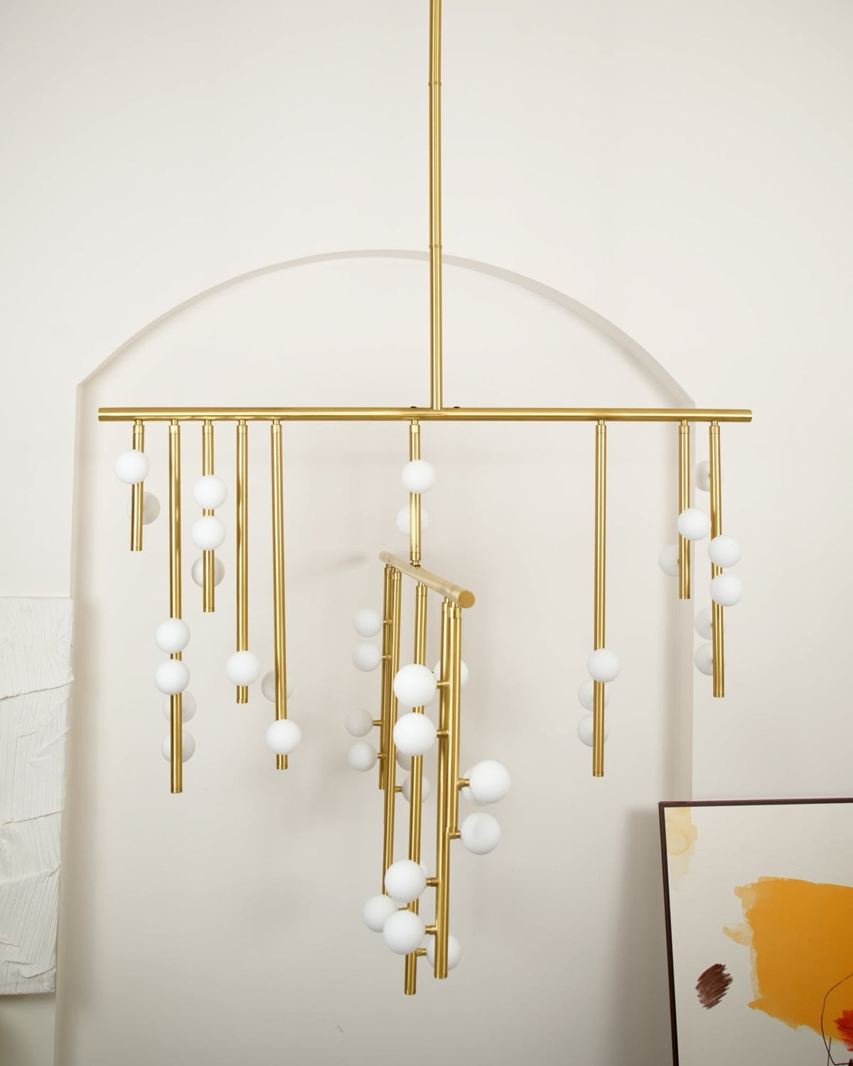 Bara Geometrische messing Lineaire hanglamp Kroonluchter