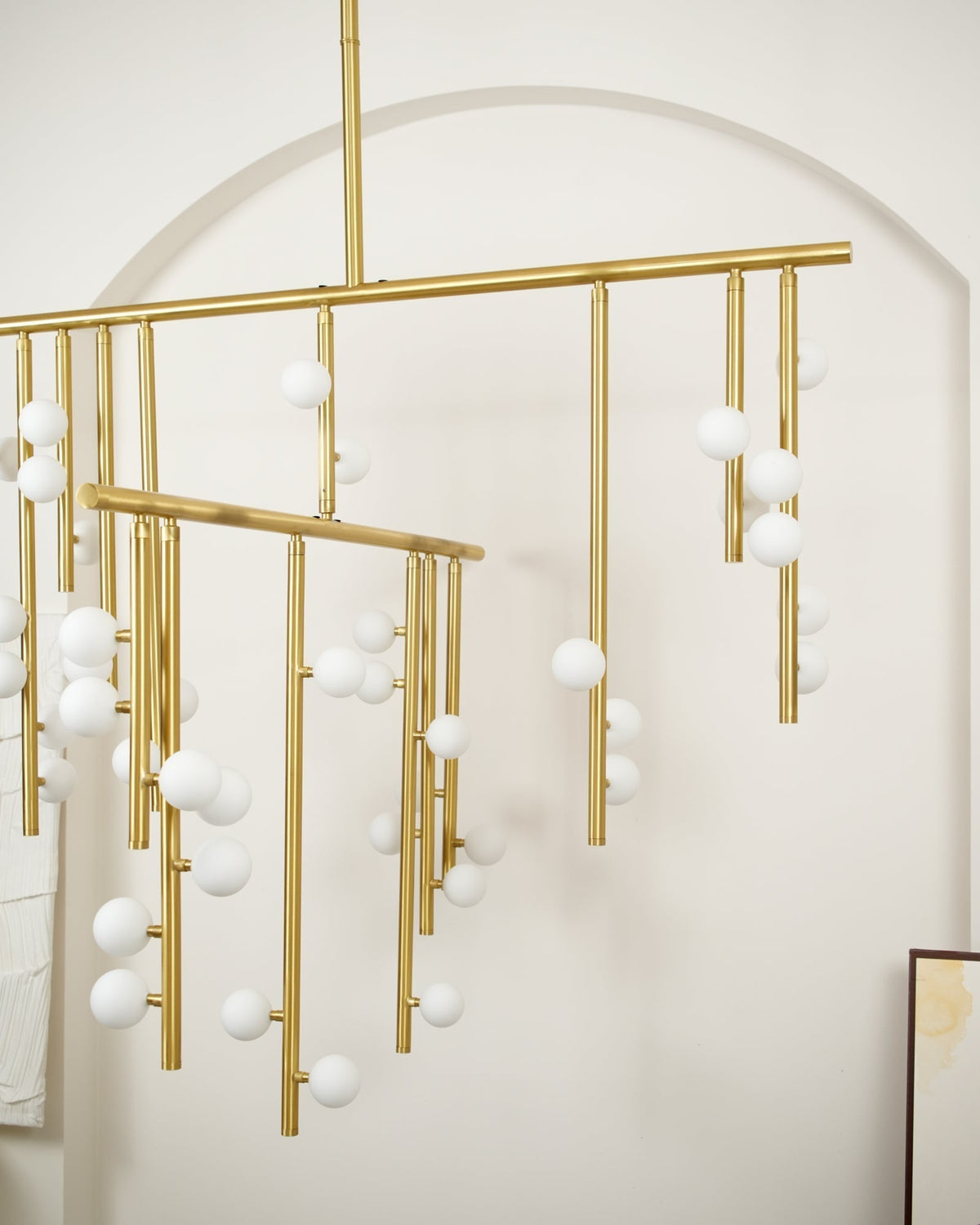 Bara Geometrische messing Lineaire hanglamp Kroonluchter