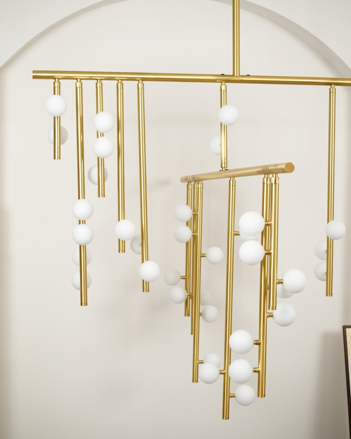 Bara Geometrische messing Lineaire hanglamp Kroonluchter