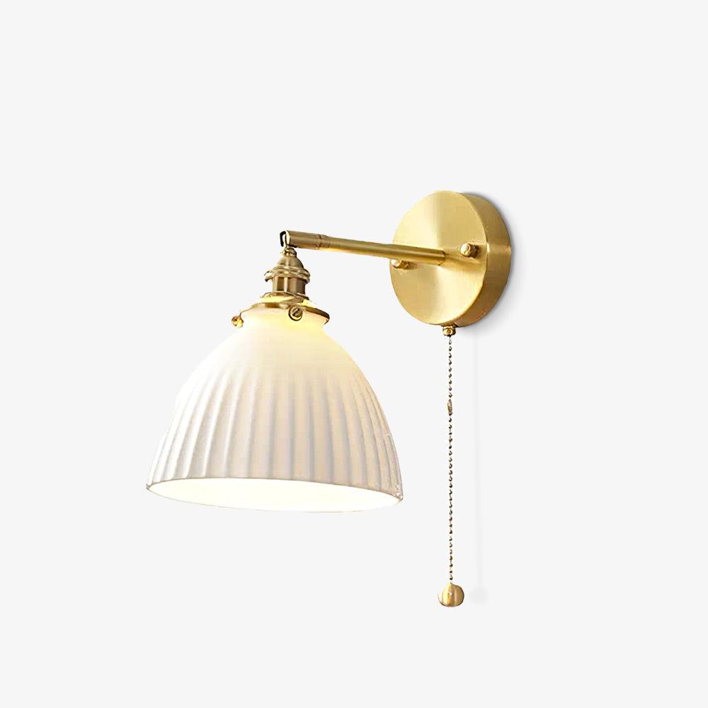 Oriiraria wandlamp Geplooid Keramiek messing